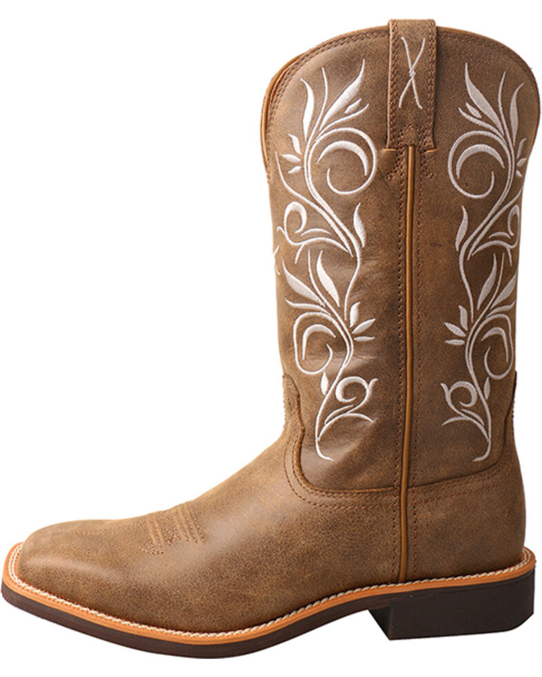 Twisted X Women's Top Hand Boot - Square Toe, Brown, hi-res