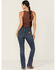 Image #2 - Wrangler X Lainey Wilson Women's Baskin Dark Wash High Rise Boot Hugger Bootcut Stretch Denim Jeans, Dark Wash, hi-res