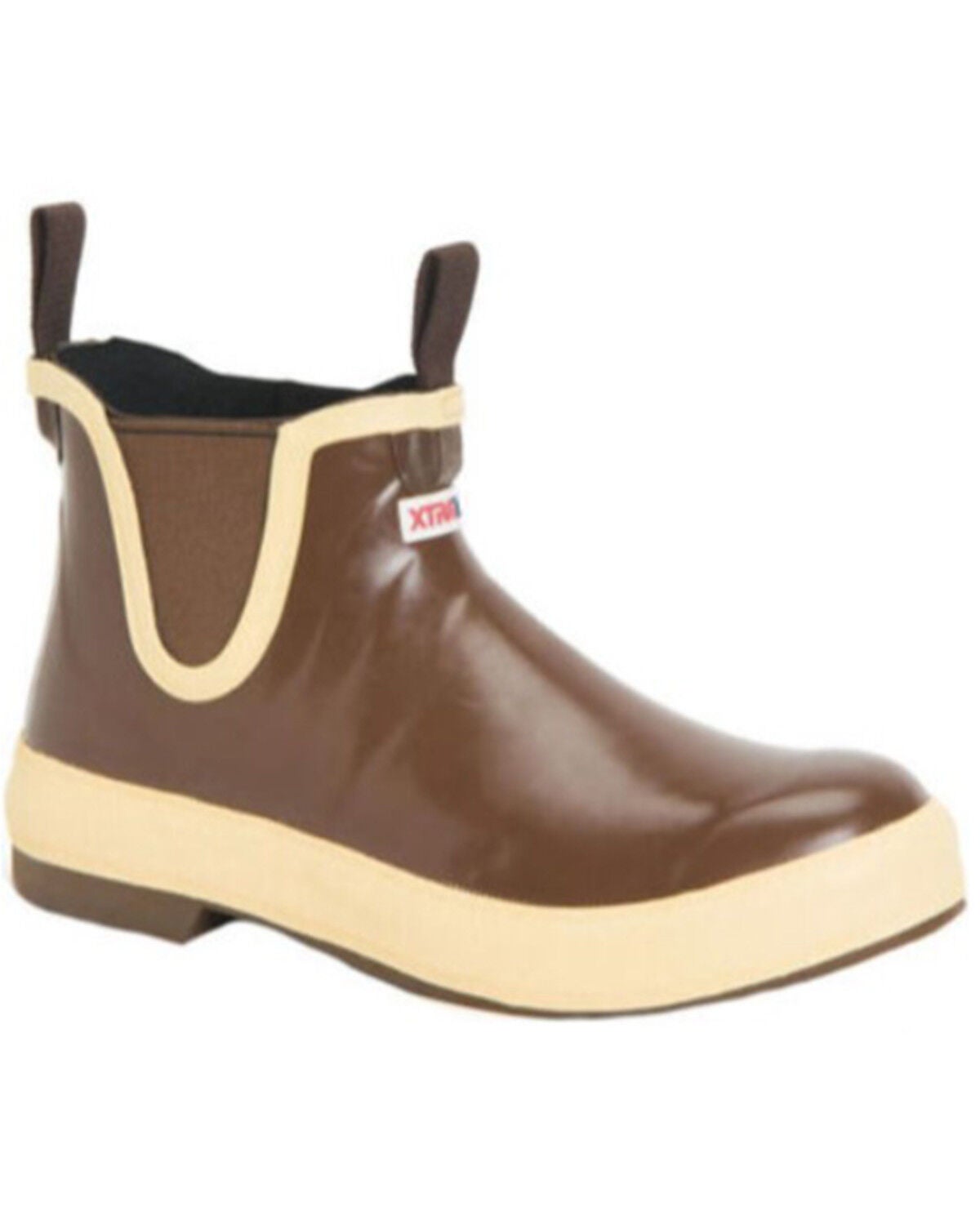 Xtratuf Men's 6" Ankle Deck Boots - Round Toe, Brown, hi-res