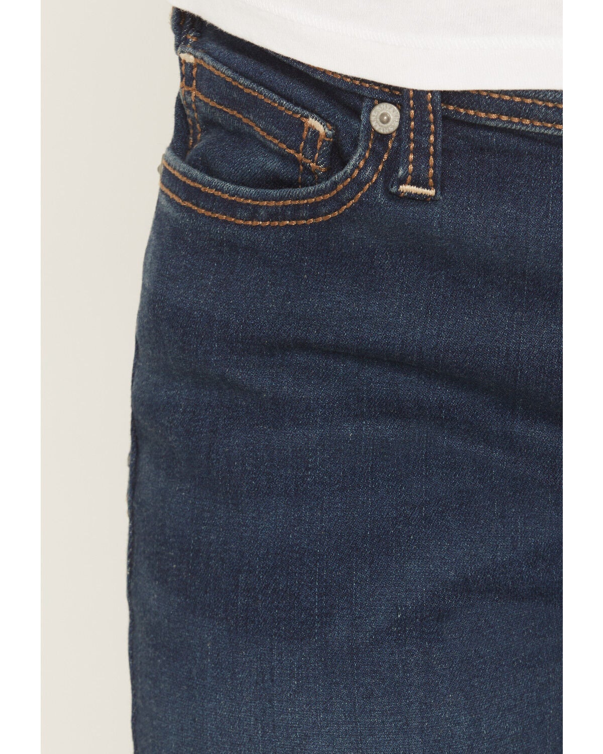 Image #2 - Shyanne Girls' Shayla Troy Dark Wash Mid Rise Bootcut Stretch Denim Jeans, Dark Wash, hi-res