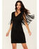 Image #1 - Idyllwind Women's Lady Bird Faux Suede Mini Dress, Black, hi-res
