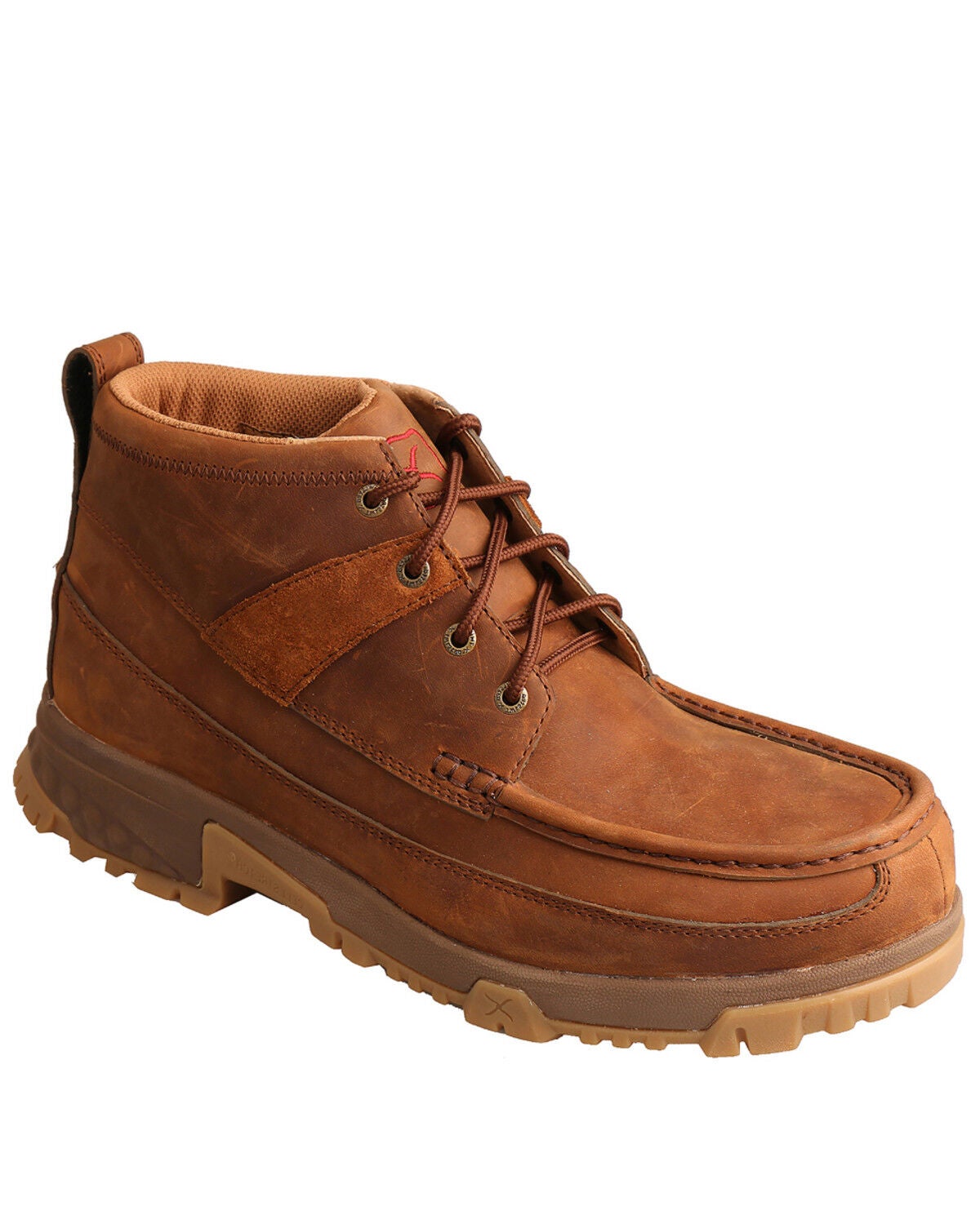 Twisted X Men's 4" CellStretch Lace-Up Work Boots - Composite Toe, Brown, hi-res