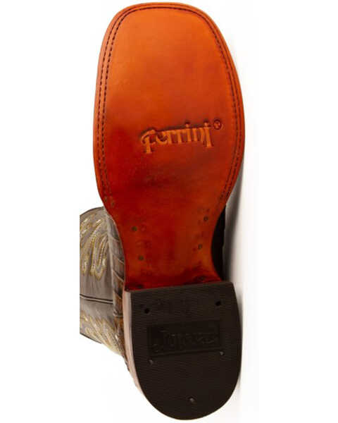 Image #13 - Ferrini Men's Caiman Croc Print Western Boots - Broad Square Toe, Rust, hi-res