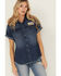 Image #3 - Idyllwind Women's Ellwood Dark Wash Short Sleeve Denim Shirt, Dark Wash, hi-res