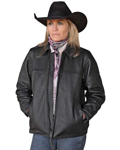 Image #1 - STS Ranchwear Women's Rifleman Leather Jacket, Black, hi-res