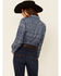 Ariat Women's Chambray Southwestern Billie Jean Snap Shirt, Blue, hi-res