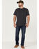 Image #1 - Brothers and Sons Men's Diamond Back Dark Wash Stretch Slim Straight Jeans, Dark Wash, hi-res