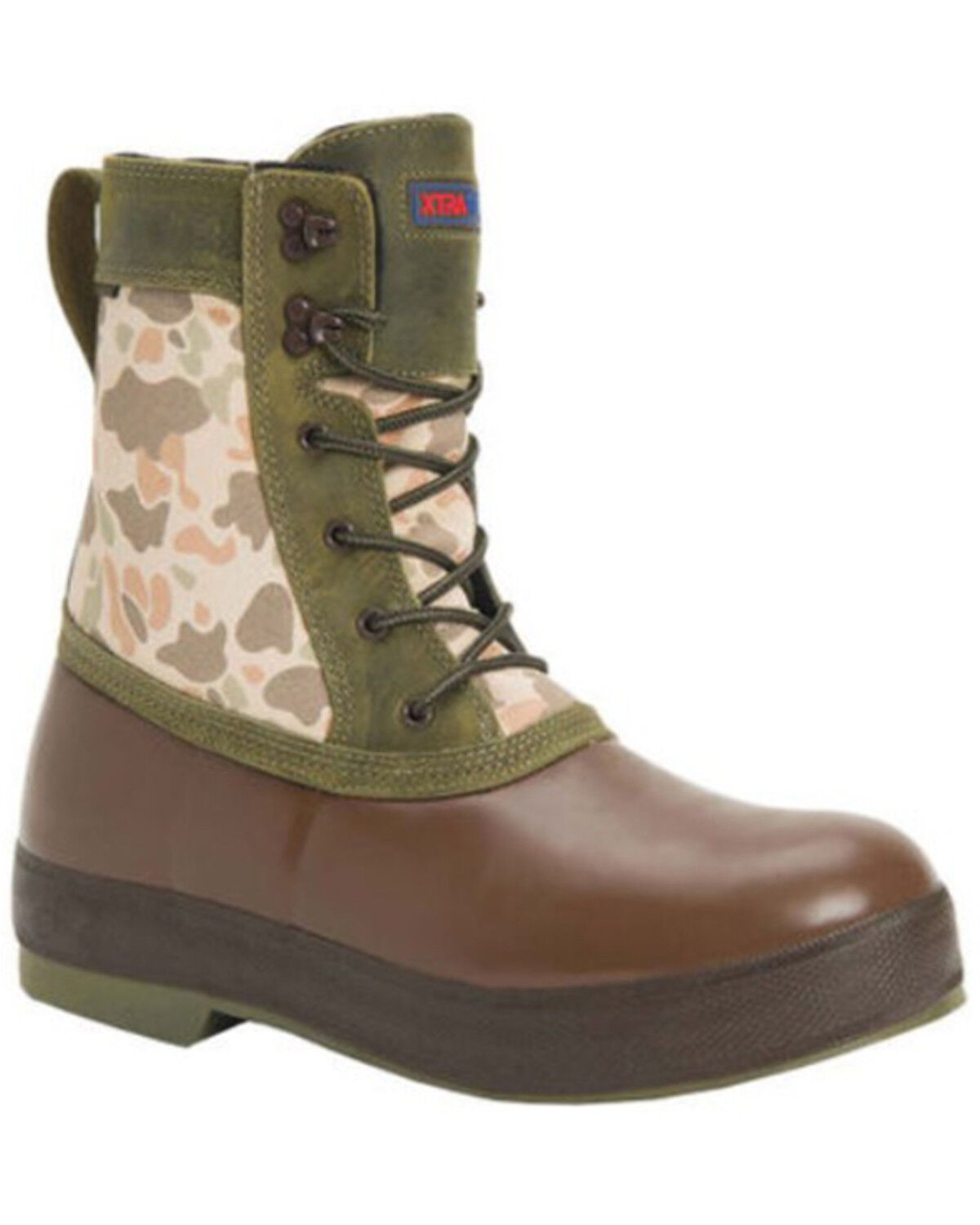 Image #1 - Xtratuf Men's 8" Insulated Legacy Lace-Up Boots - Round Toe, Green, hi-res