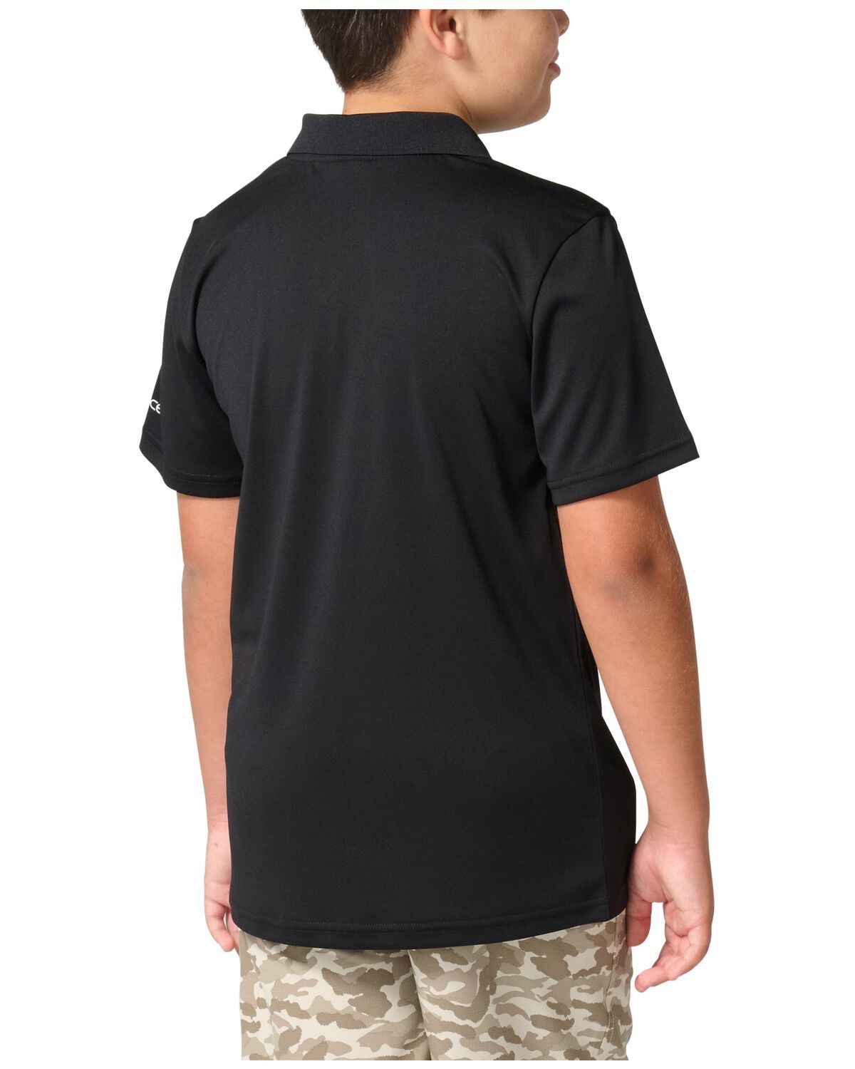 Image #3 - Carhartt Boys' Solid Logo Short Sleeve Polo, Black, hi-res