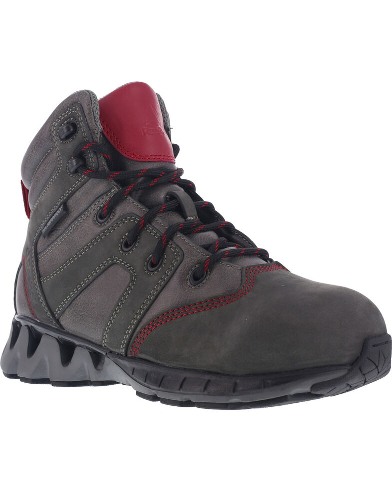 Reebok Women's ZigKick Waterproof Hiker Work Boots - Carbon Toe , Grey, hi-res