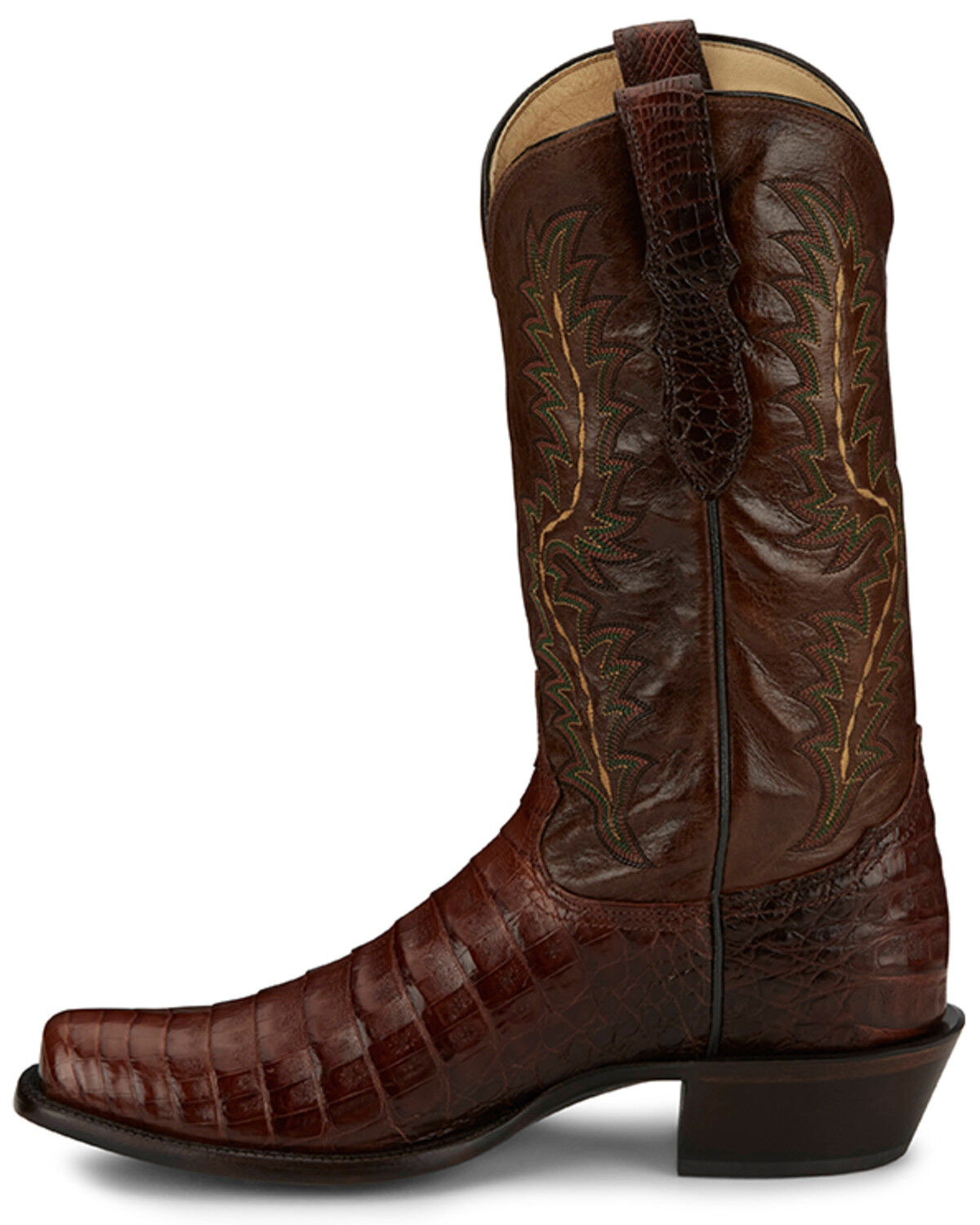 Image #3 - Tony Lama Men's Chasi Exotic Caiman Western Boots - Broad Square Toe, Cognac, hi-res