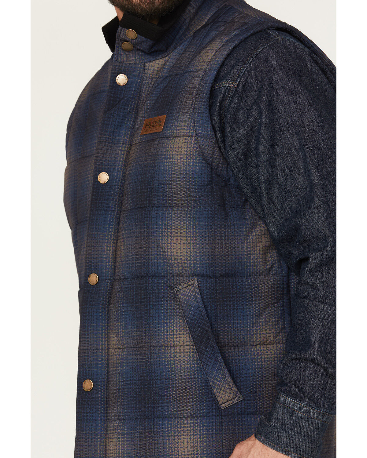 Image #3 - Pendleton Men's Cody Quilted Vest, Navy, hi-res