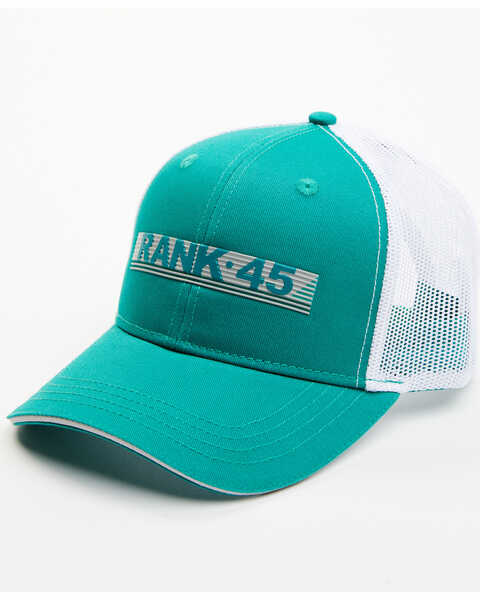 RANK 45 Women's Logo Baseball Cap, Teal, hi-res