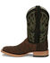 Image #3 - Justin Men's King Kango Exotic Full-Quill Ostrich Western Boots - Broad Square Toe, Dark Brown, hi-res