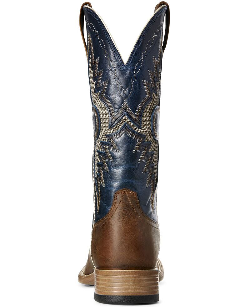 Ariat Men's Soldado VentTEK Western Boots - Wide Square Toe, Blue, hi-res