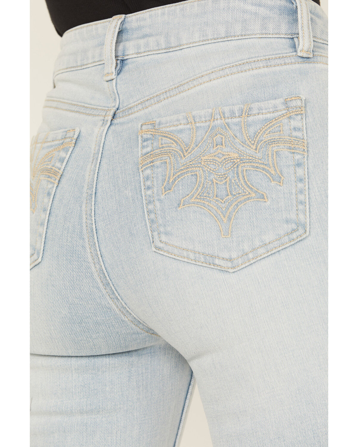 Image #4 - Shyanne Women's Celeste High Rise Bootcut Stretch Denim Jeans, Light Wash, hi-res