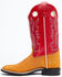 Old West Boys' Ultra-Flex Western Boots - Broad Square Toe, Black, hi-res