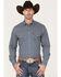 Image #1 - Cinch Men's Modern Fit Small Geo Print Snap Western Shirt, Blue, hi-res