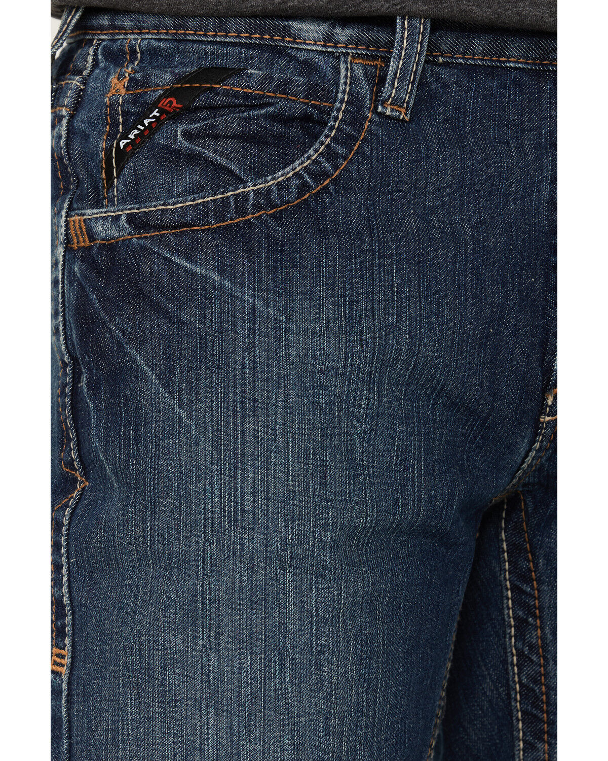 Image #2 - Ariat Men's FR M5 Straight Leg Work Jeans, Blue, hi-res