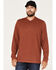 Image #1 - Brothers and Sons Men's Henley Thermal T-Shirt , Dark Orange, hi-res