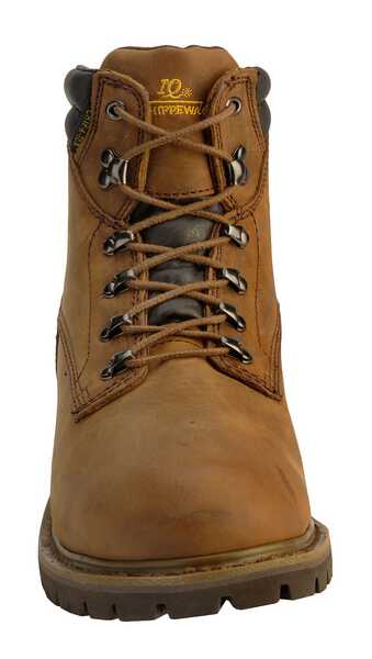 Chippewa Waterproof & Insulated Tough 6" Lace-Up Work Boots - Steel Toe, Bark, hi-res