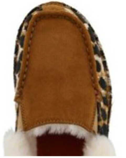 Image #6 - Twisted X Women's Leopard Print Fur-Lined Shoes - Moc Toe , Brown, hi-res