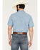 Image #4 - Cody James Men's Tucson Embroidered Denim Short Sleeve Snap Western Shirt, Light Wash, hi-res