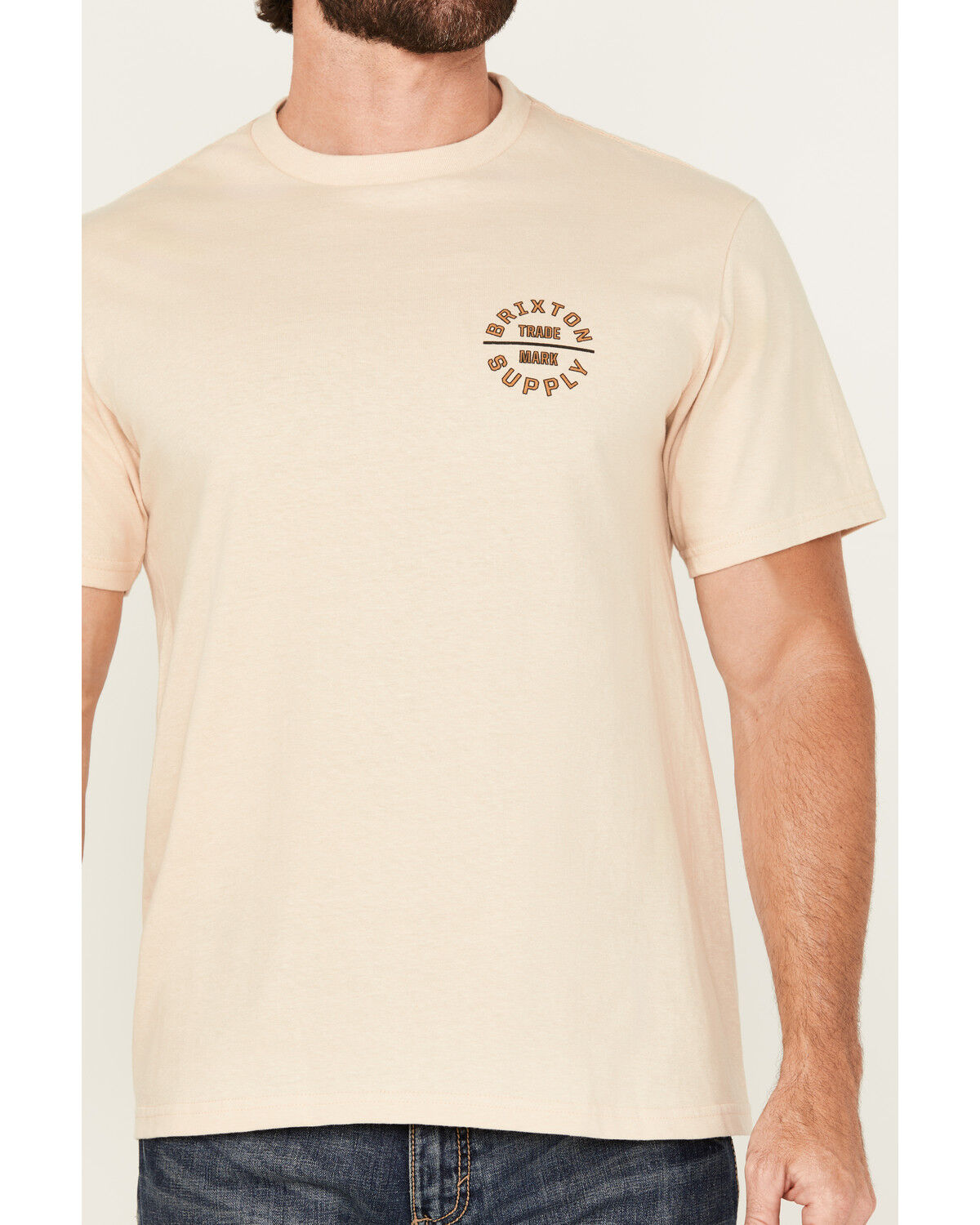 Image #3 - Brixton Men's Oath Logo Short Sleeve Graphic T-Shirt, Cream, hi-res