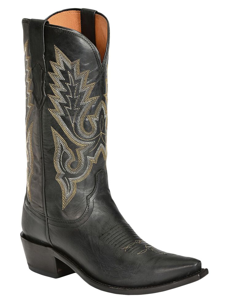 Lucchese Handmade 1883 Madras Goat Cowboy Boots - Snip Toe, Black, hi-res