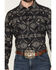 Image #3 - Rock & Roll Denim Men's Southwestern Print Long Sleeve Snap Stretch Western Shirt, Black, hi-res