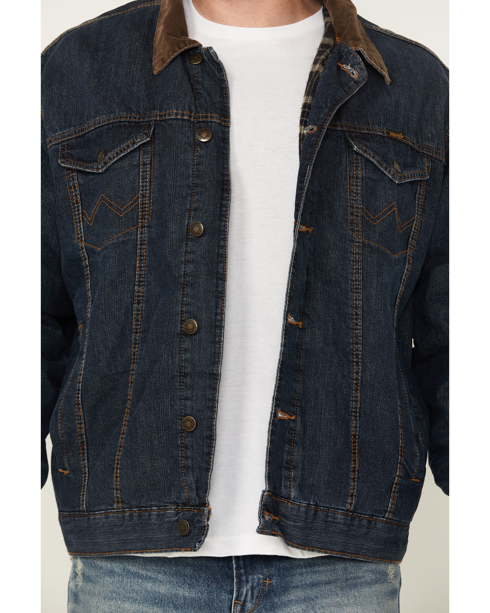 Wrangler men's blanket lined denim jacket 2025
