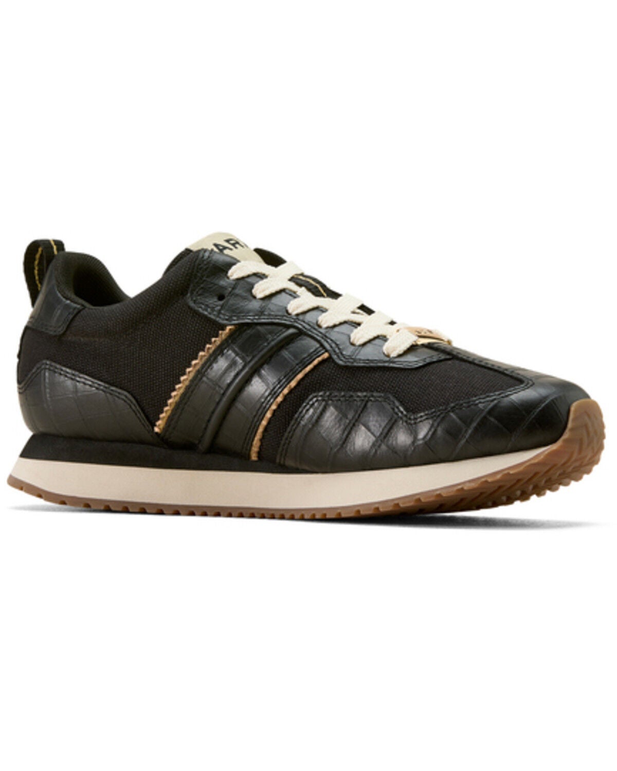 Image #1 - Ariat Women's Ranch Runner Crocodile Print Casual Shoes, Black, hi-res
