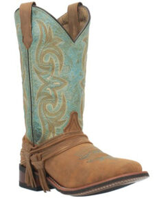 Laredo Women's Sadie Western Boots - Wide Square Toe, Tan, hi-res