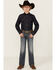 Image #1 - Rock & Roll Denim Boys' Bootcut Stretch Denim Jeans, Blue, hi-res