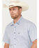 Image #3 - Rock & Roll Denim Men's Geo Print Short Sleeve Button Down Stretch Western Shirt, Blue, hi-res