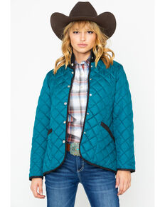 Outback Trading Co. Women's Barn Snap Front Jacket , Teal, hi-res