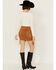 Image #3 - Vocal Women's Studded Fringe Skirt, Camel, hi-res