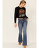 Image #4 - Shyanne Women's Take A Hike Graphic Thermal Long Sleeve Shirt, Black, hi-res