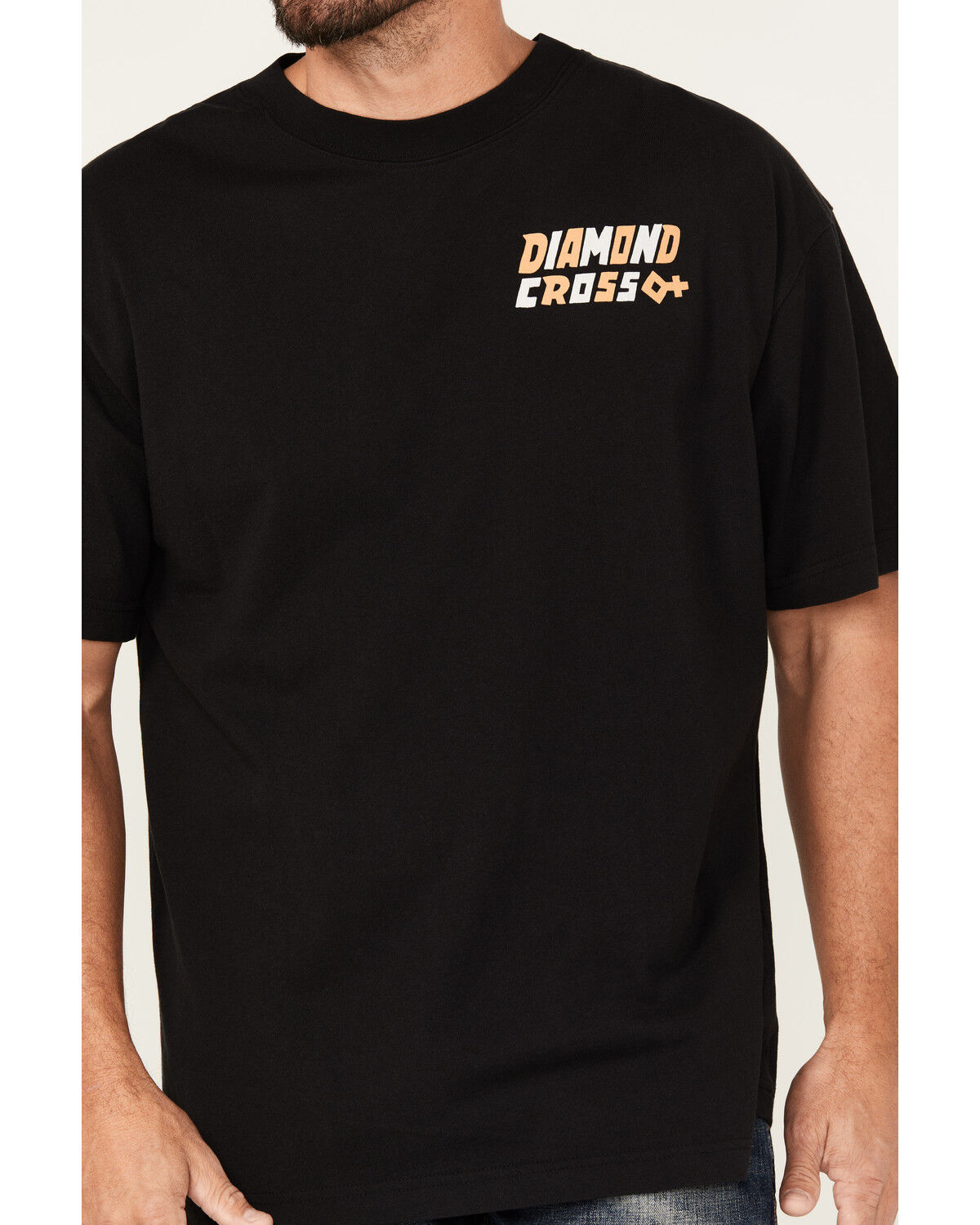 Image #4 - Diamond Cross Ranch Men's Ride Far Short Sleeve Graphic T-Shirt, Black, hi-res
