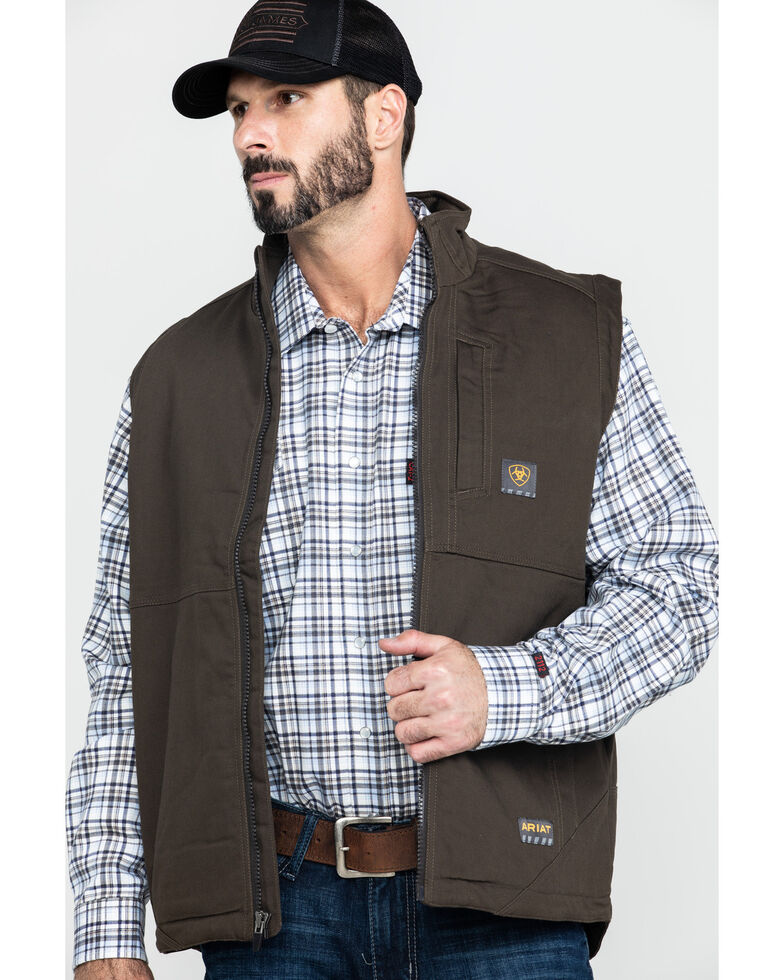 Ariat Men's Wren Rebar Duracanvas Work Vest , Loden, hi-res