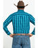 Image #2 - Wrangler Silver Edition Men's Teal Checotah Geo Print Long Sleeve Western Shirt, , hi-res