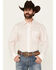 Image #1 - Wrangler X Cody Johnson Men's Paisley Print Long Sleeve Button-Down Western Shirt, Pink, hi-res
