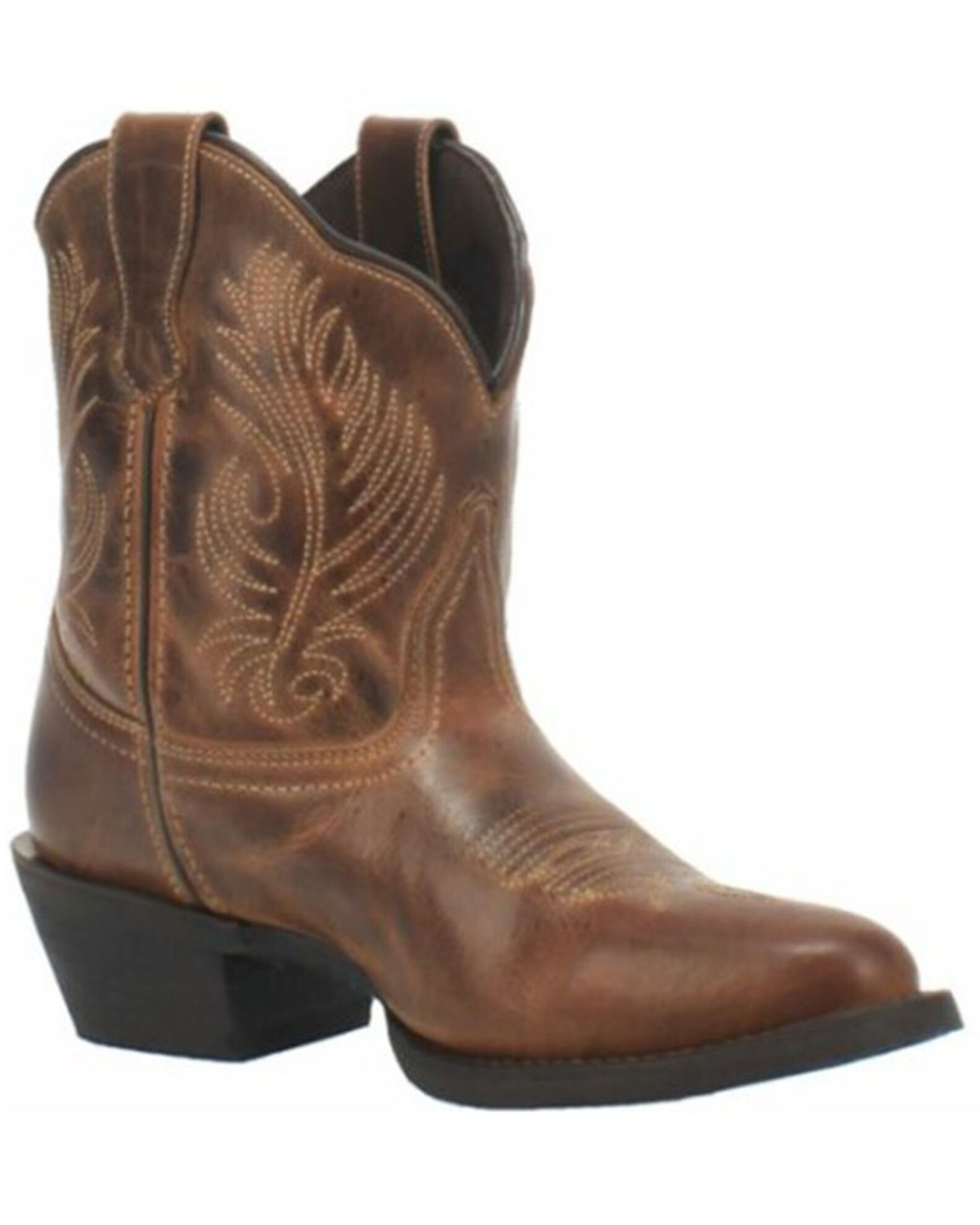 Laredo Women s Brown Shortie Western Booties Round Toe Country Outfitter