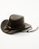 Bullhide Kids' Cedar Grove Leather Outback Hat, Brown, hi-res