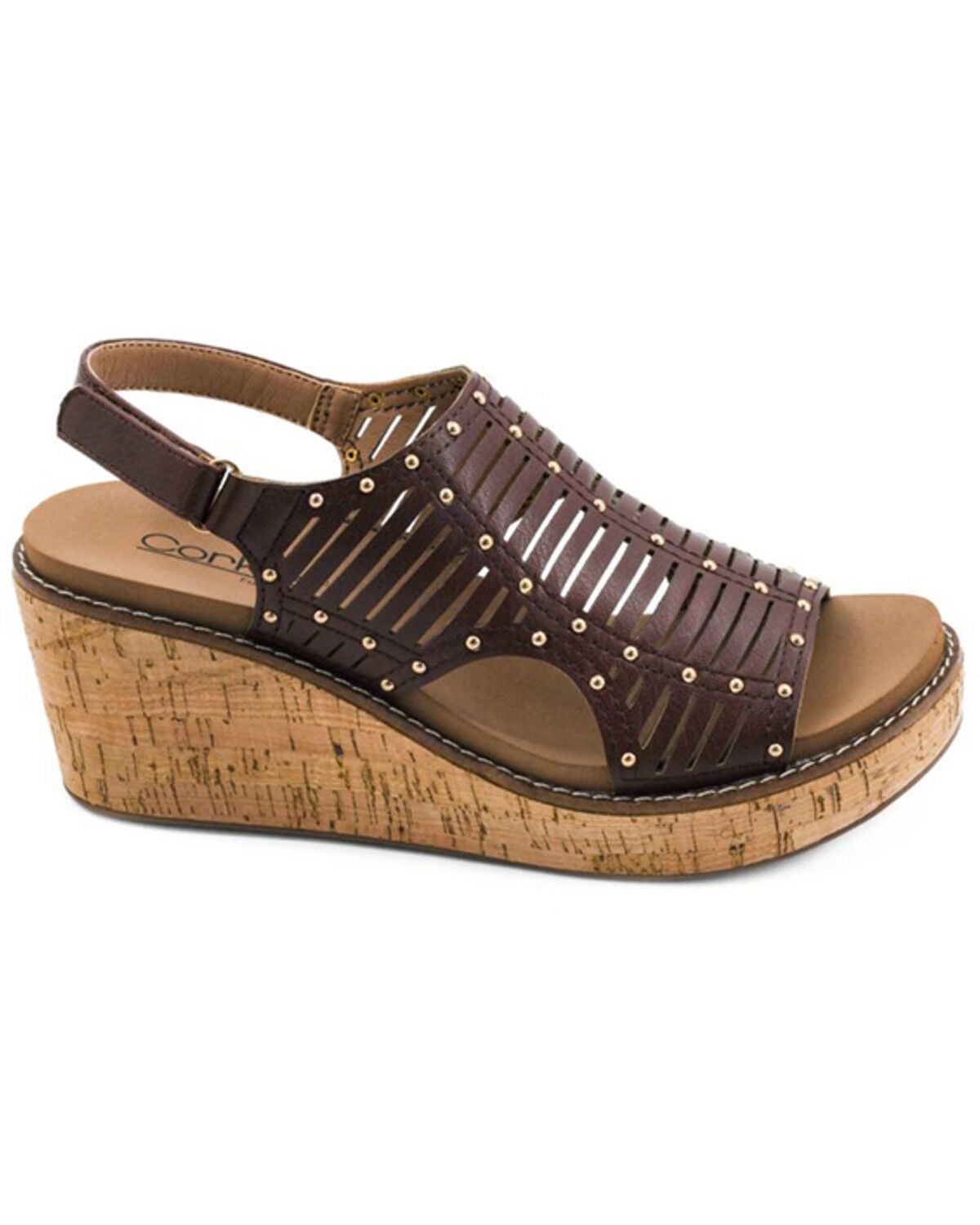 Corky's Women's Can We Go Sandals, Mahogany, hi-res