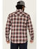 Image #4 - Cody James Men's FR Plaid Print Long Sleeve Snap Work Shirt, Burgundy, hi-res