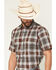 Image #2 - Cody James Men's Urban Rodeo Plaid Print Short Sleeve Button-Down Western Shirt, Brown, hi-res