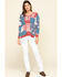 Tasha Polizzi Women's Flag Patch Pullover, Multi, hi-res