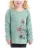 Image #1 - Carhartt Toddler Girls' Sunflower Graphic Long Sleeve Tee, Light Blue, hi-res