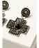Image #2 - Shyanne Women's Stone Cross Statement Earrings , Silver, hi-res